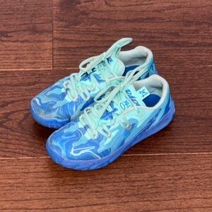 PUMA x LAMELO BALL MB.03 Lo Team Kids Blue Sneakers and Chunky Sole Size 2.5